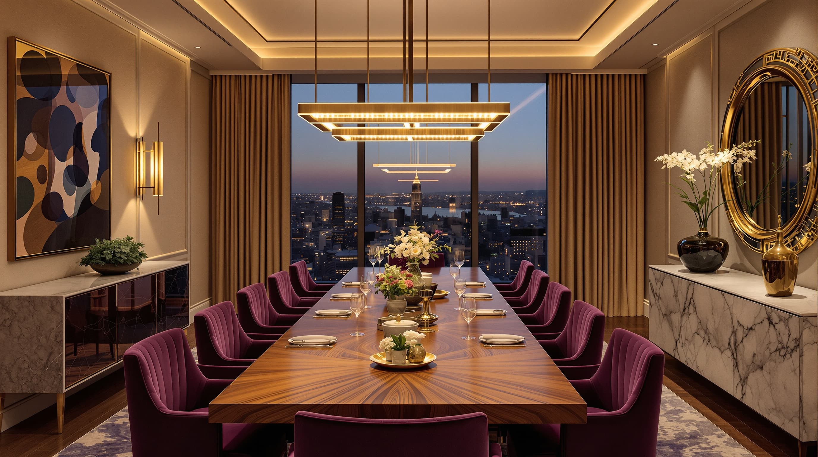 A dining room furnished through a DAF procurement