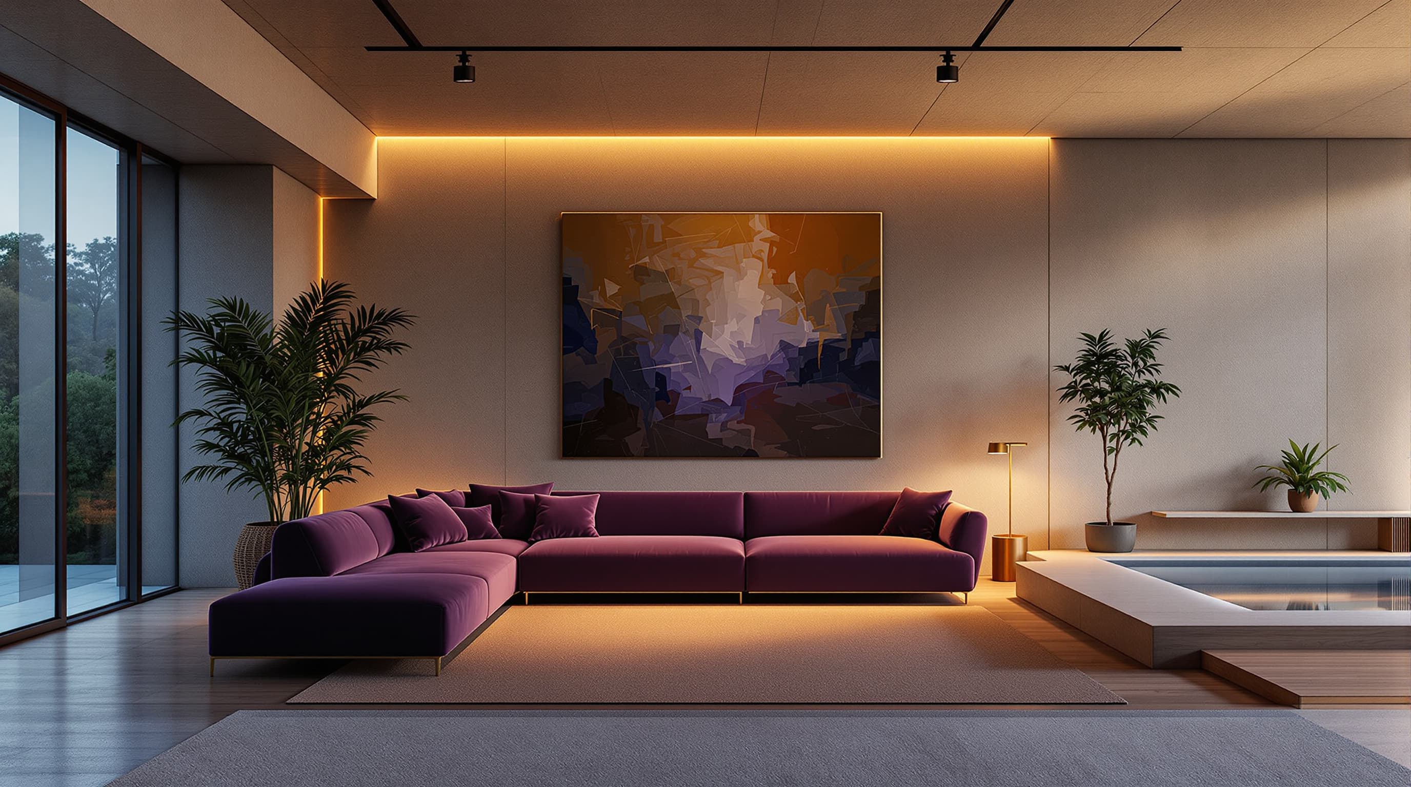 A living room furnished through a DAF procurement